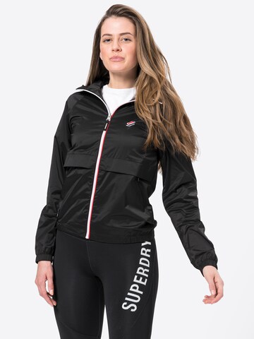 Superdry Between-Season Jacket 'Essential' in Black: front