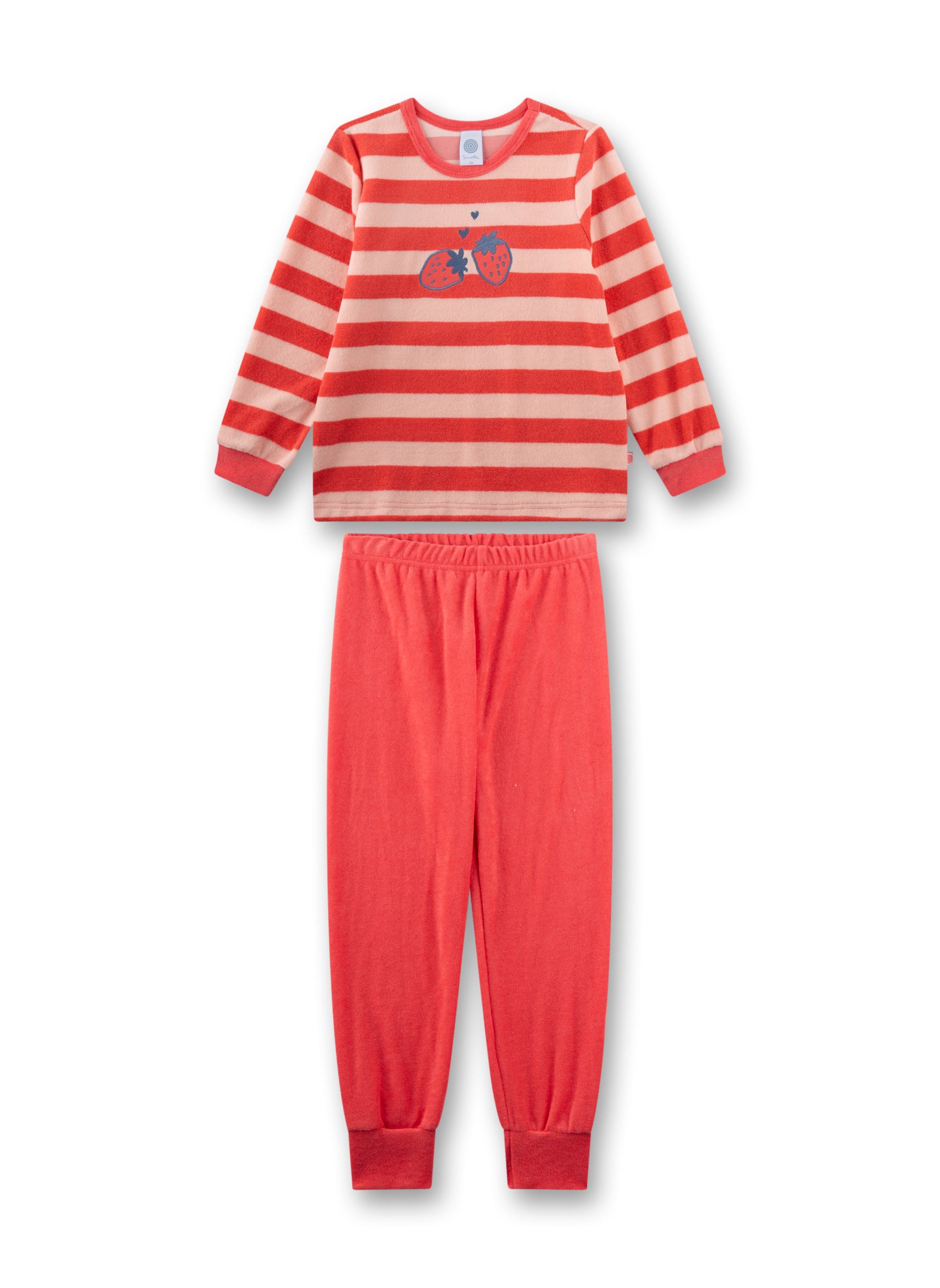 Sanetta Schlafanzug 'Erdbeere' in Rot: Vorderseite