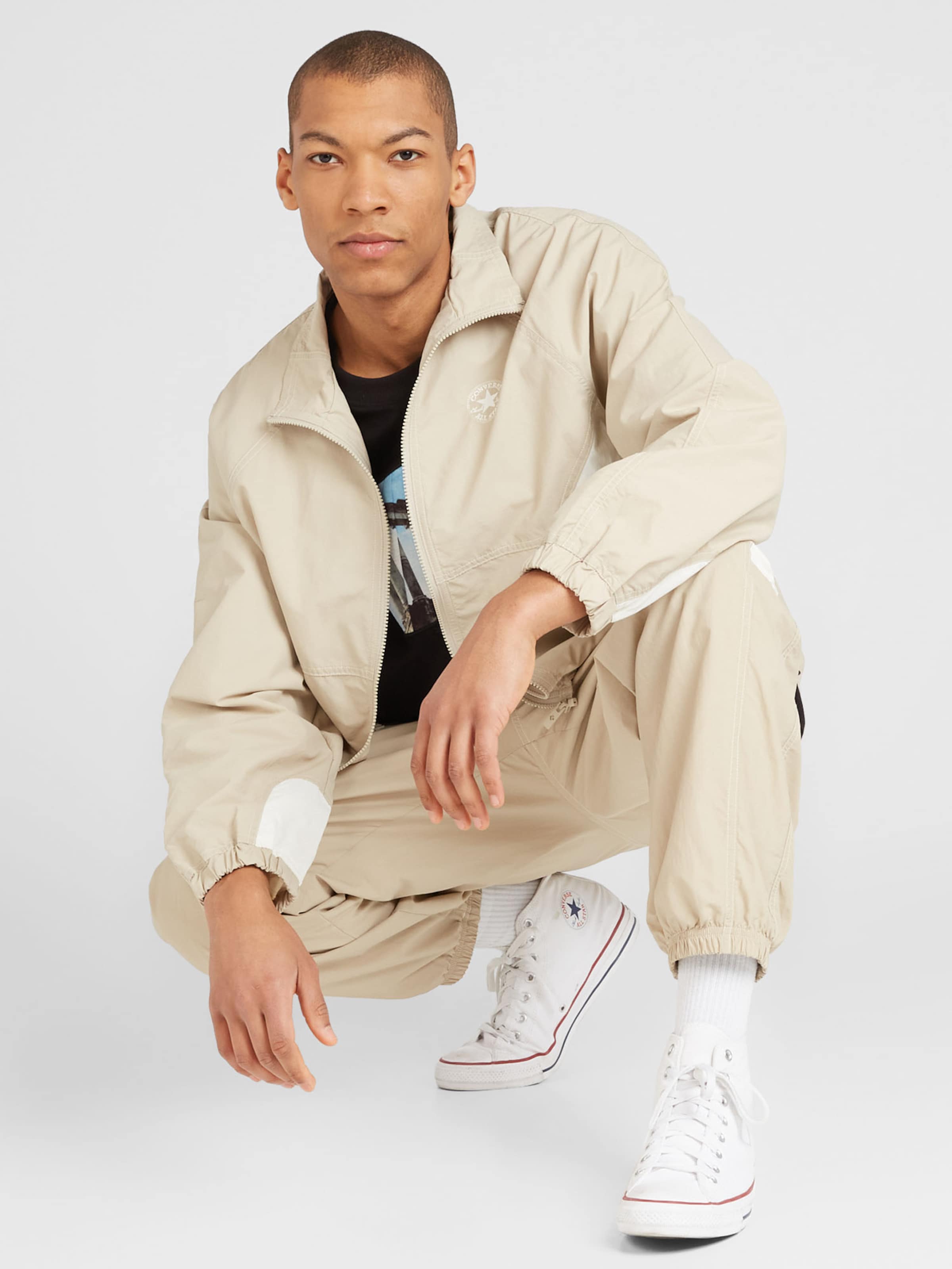 CONVERSE Between Season Jacket STARSPRINTER in Ecru ABOUT YOU
