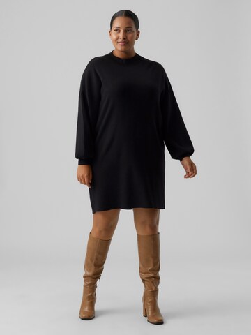 Vero Moda Curve Πλεκτό φόρεμα 'VMCNANCY' σε μαύρο