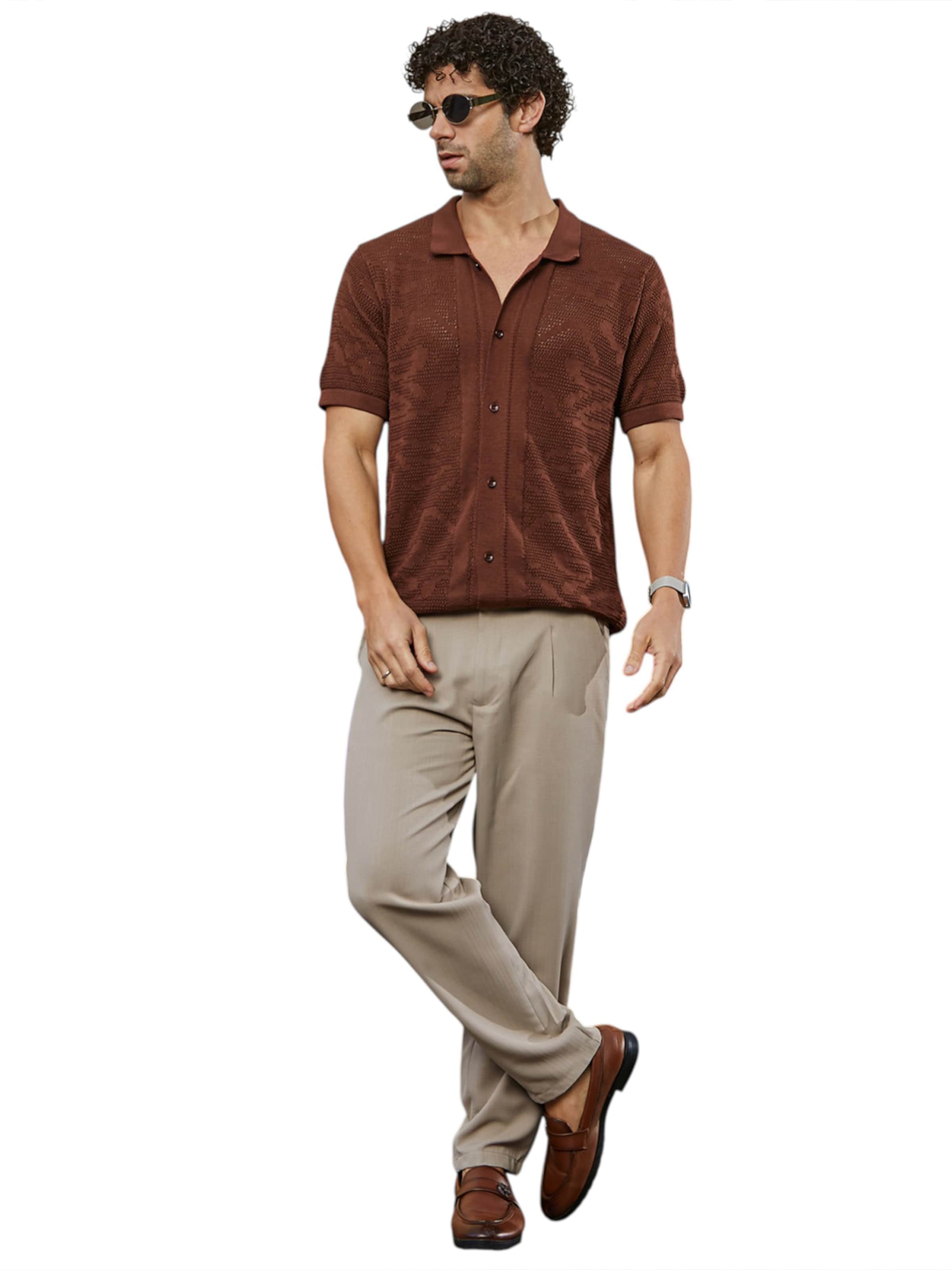 Campus Sutra - Ajuste regular Camisa 'Briana' en marrón