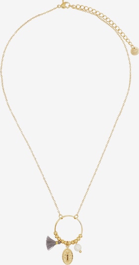 Heideman Kette 'Ures ' in gold / grau / perlweiß, Produktansicht