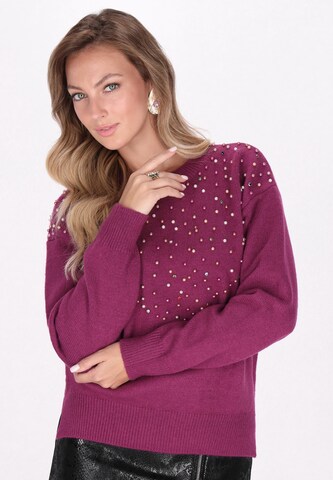 faina Sweater in Purple: front