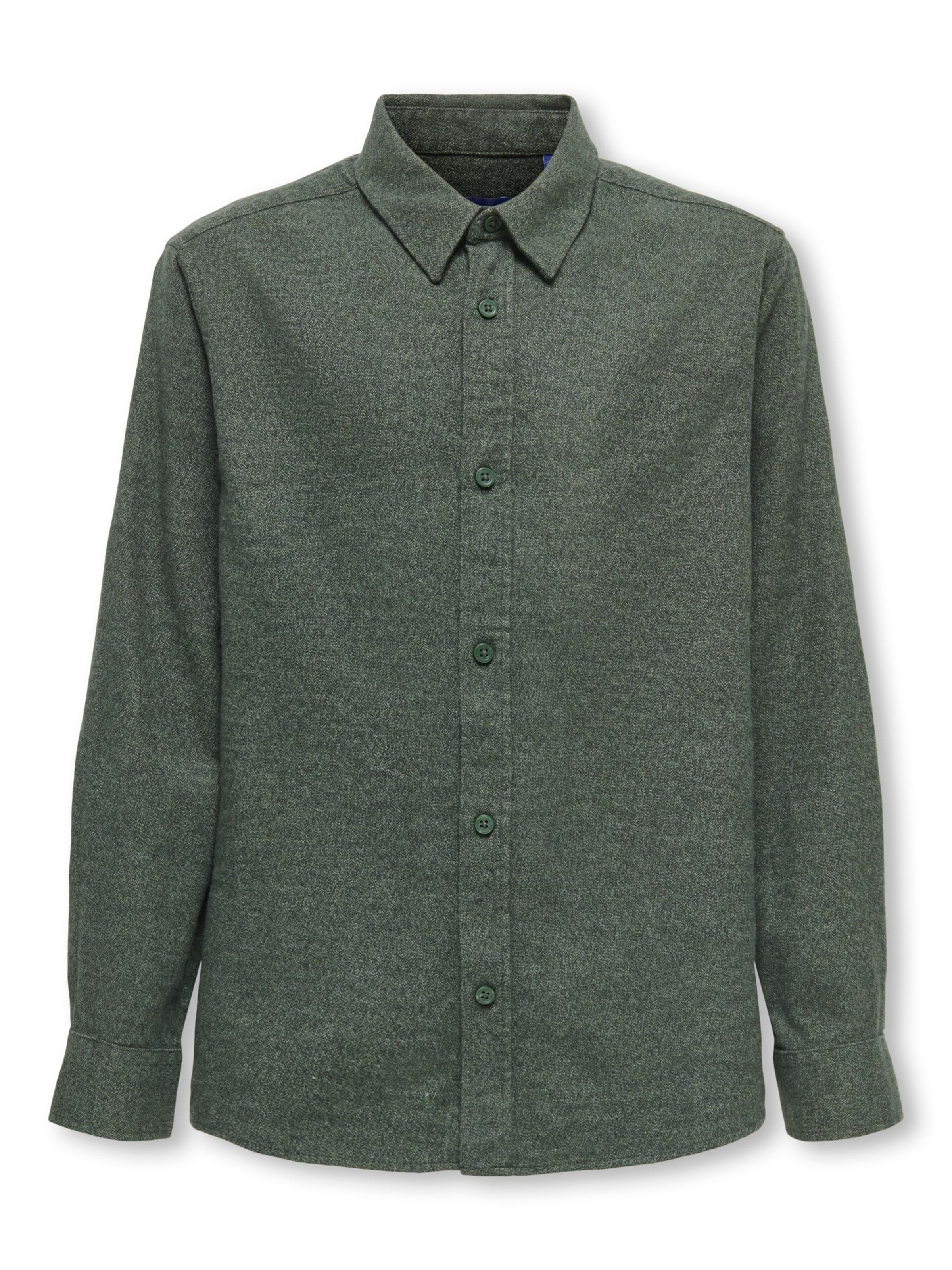 Only & Sons Junior - Ajuste regular Camisa en verde: frente
