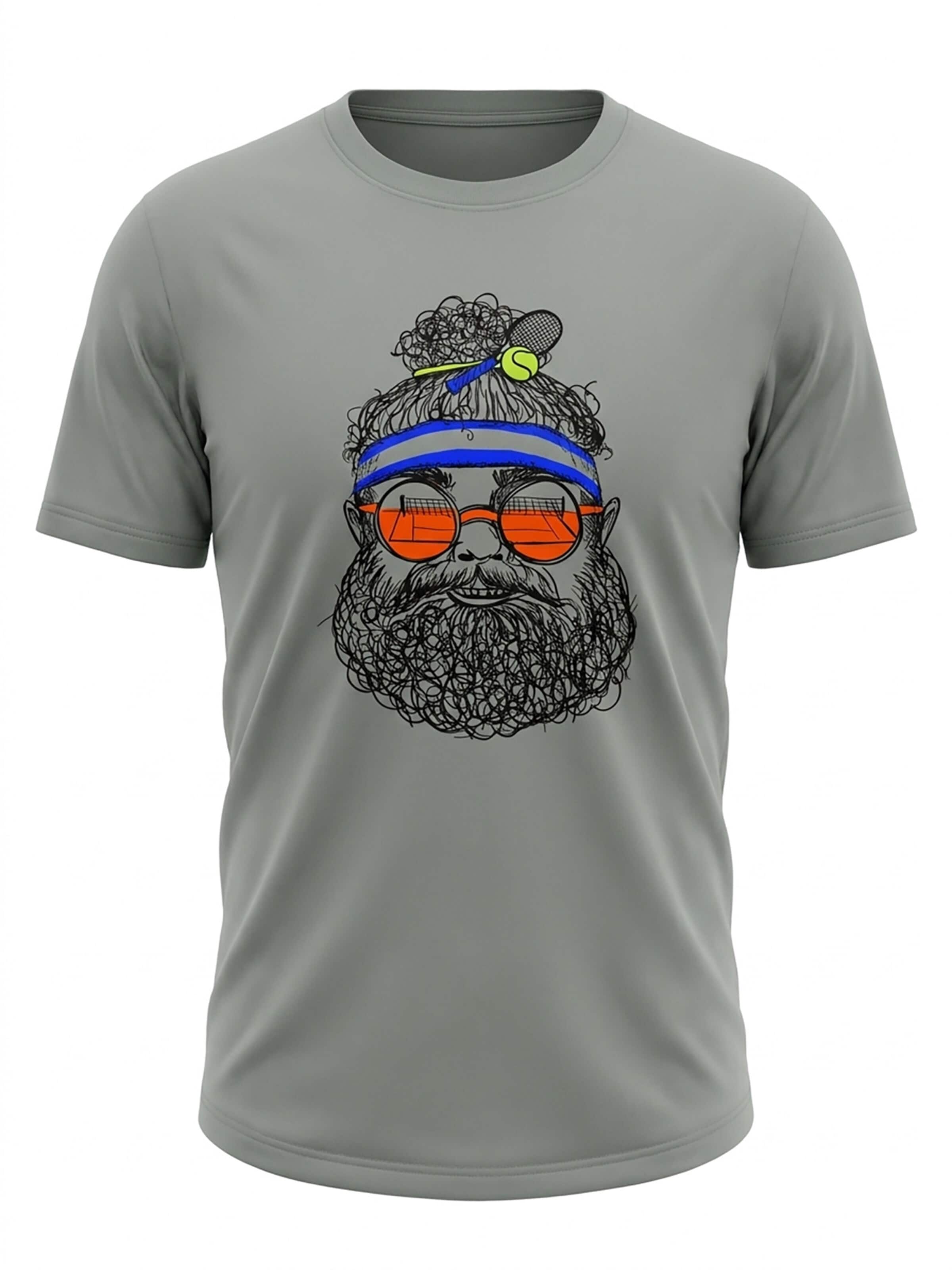 karlskopf Shirt 'TENNISSPIELER' in Grey: front