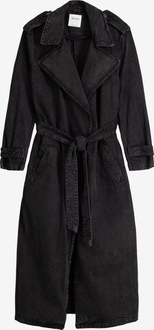 Manteau mi-saison Bershka en noir : devant