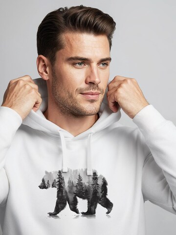 Neverless Sweatshirt 'Bär wald' in White