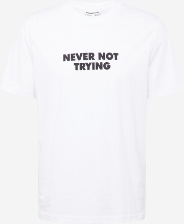 ARMEDANGELS Shirt 'ENEAAS QUOTE' in White: front