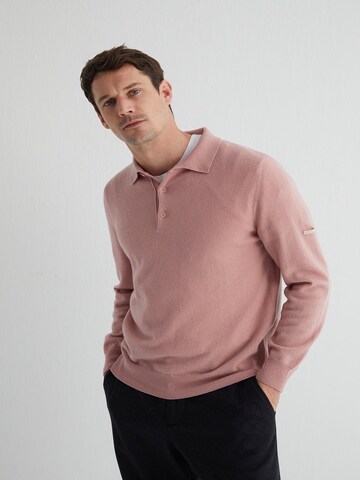 SILK & CASHMERE Knit cardigan in Pink: front