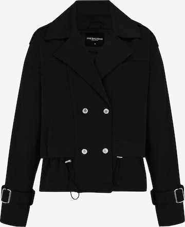 FRESHLIONS Trenchcoat in Schwarz: Vorderseite