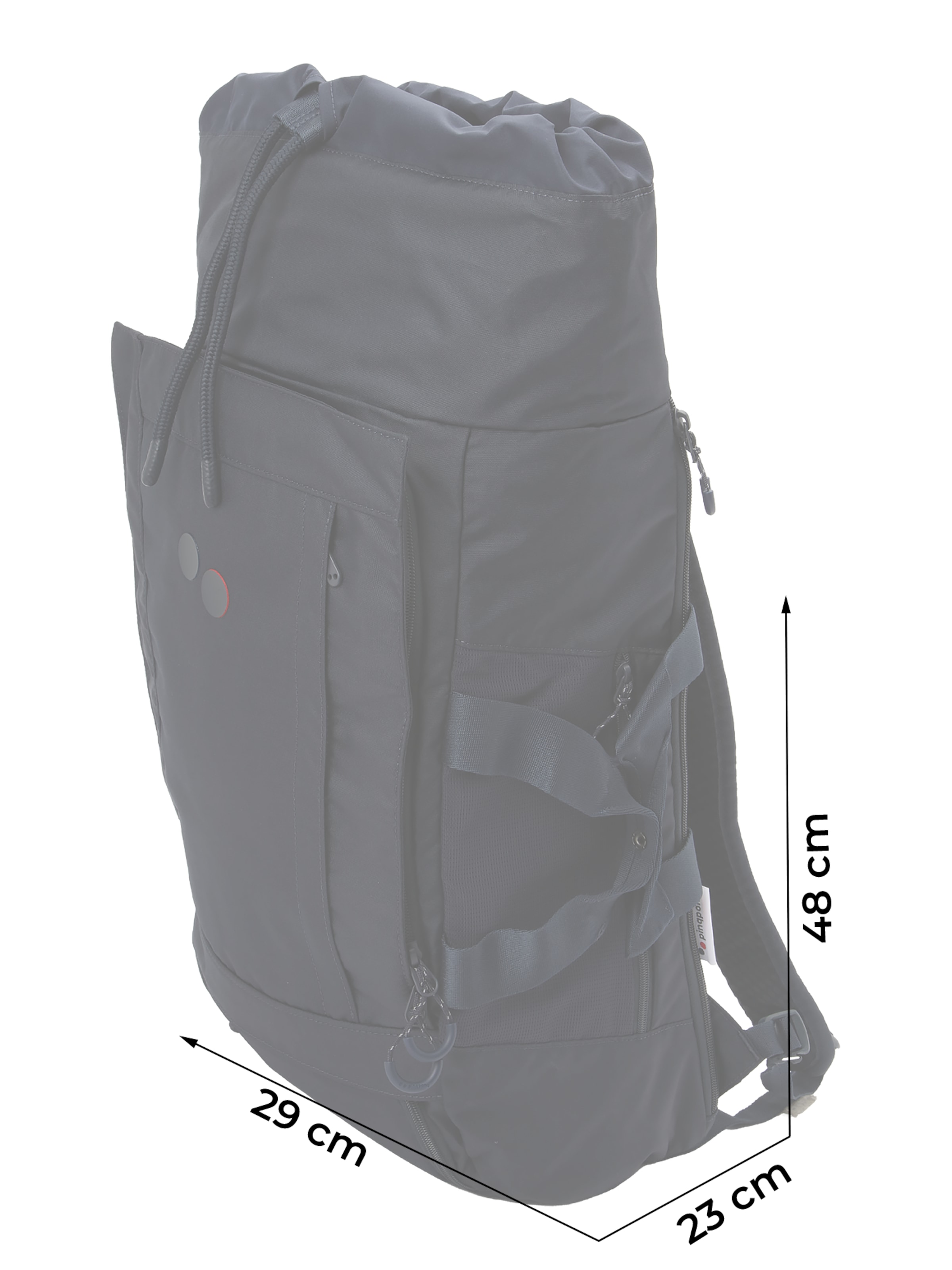 pinqponqRuksak 'BLOK LARGE' - crna boja