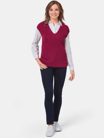 Goldner Gebreide bodywarmer in Rood
