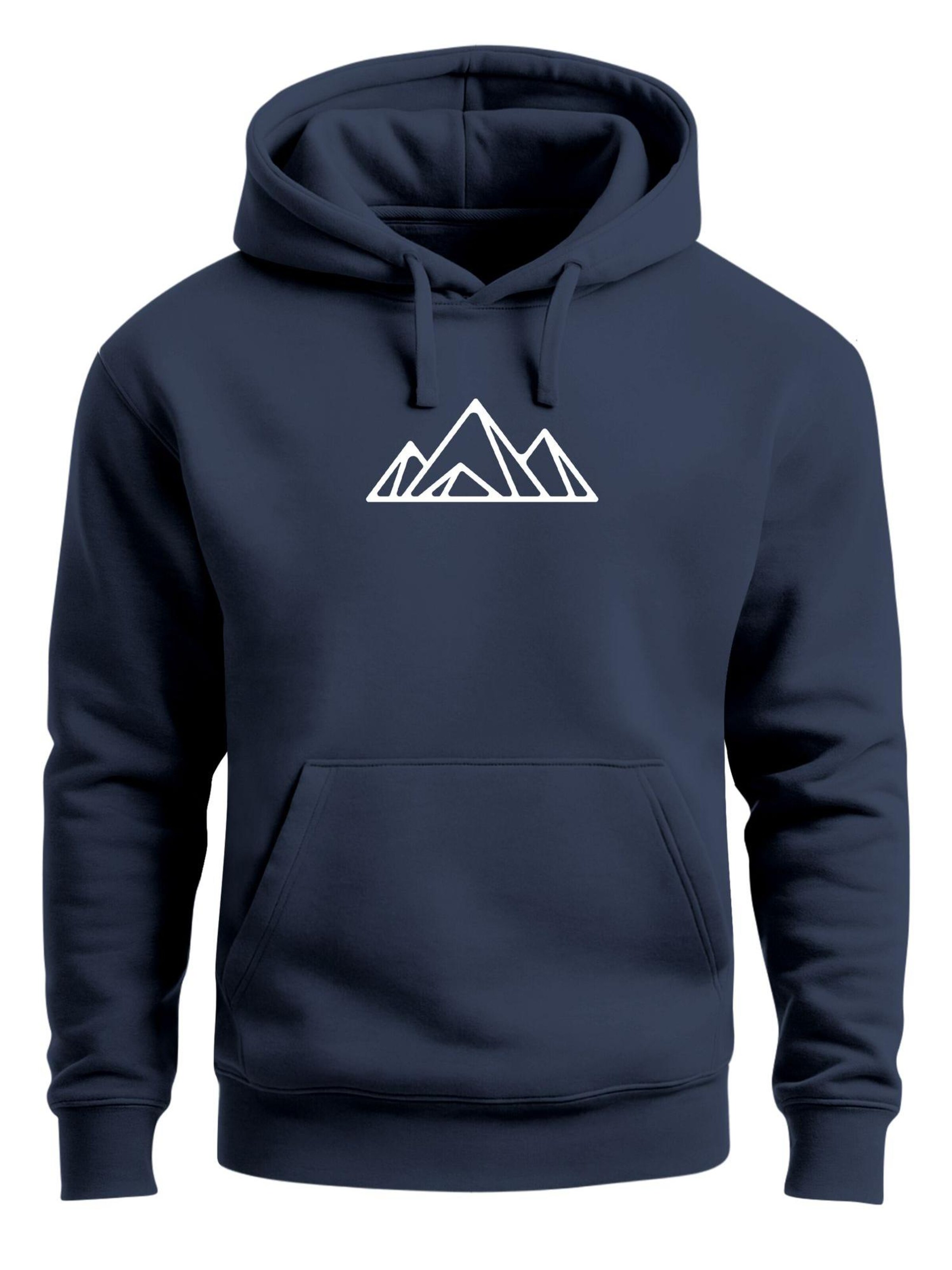 Neverless Sweatshirt 'Berg Polygon' in Blue: front