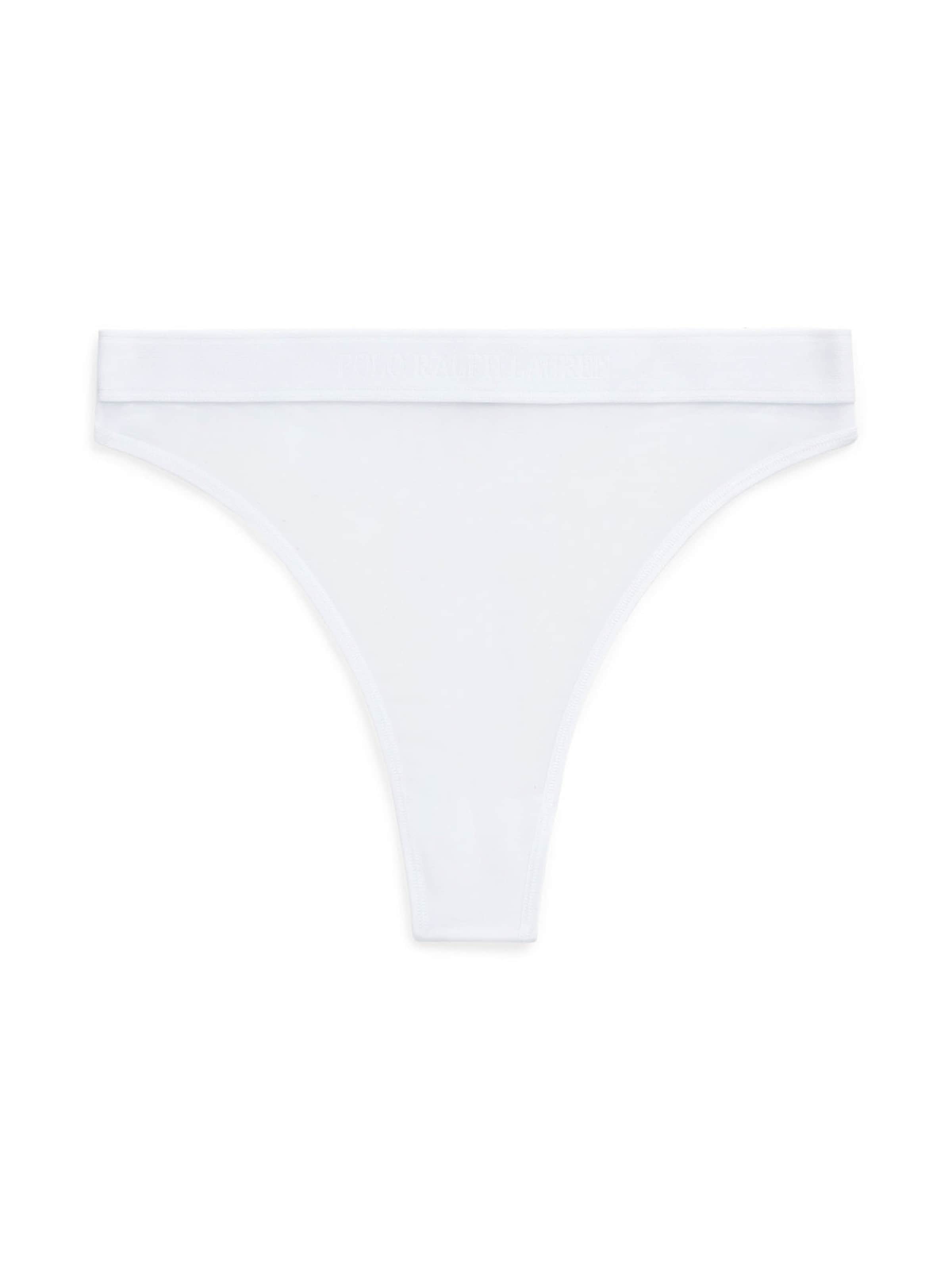 Polo Ralph Lauren - Braga ' HIGH WAIST ' en blanco: frente