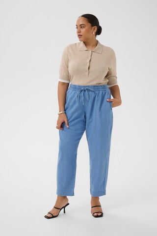 KAFFE CURVE Regular Hose 'KCJada' in Blau