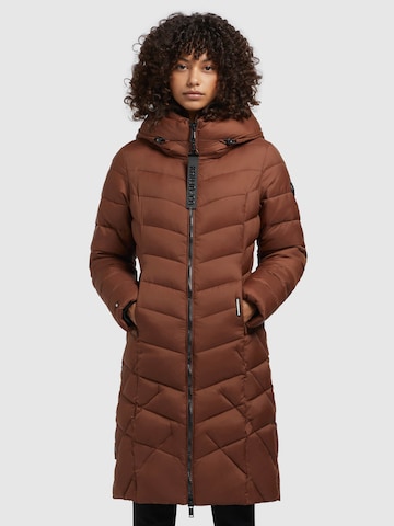 khujo Winter Coat ' ODANA2 ' in Brown: front