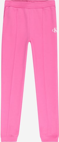 Calvin Klein Jeans Tapered Broek in Roze: voorkant