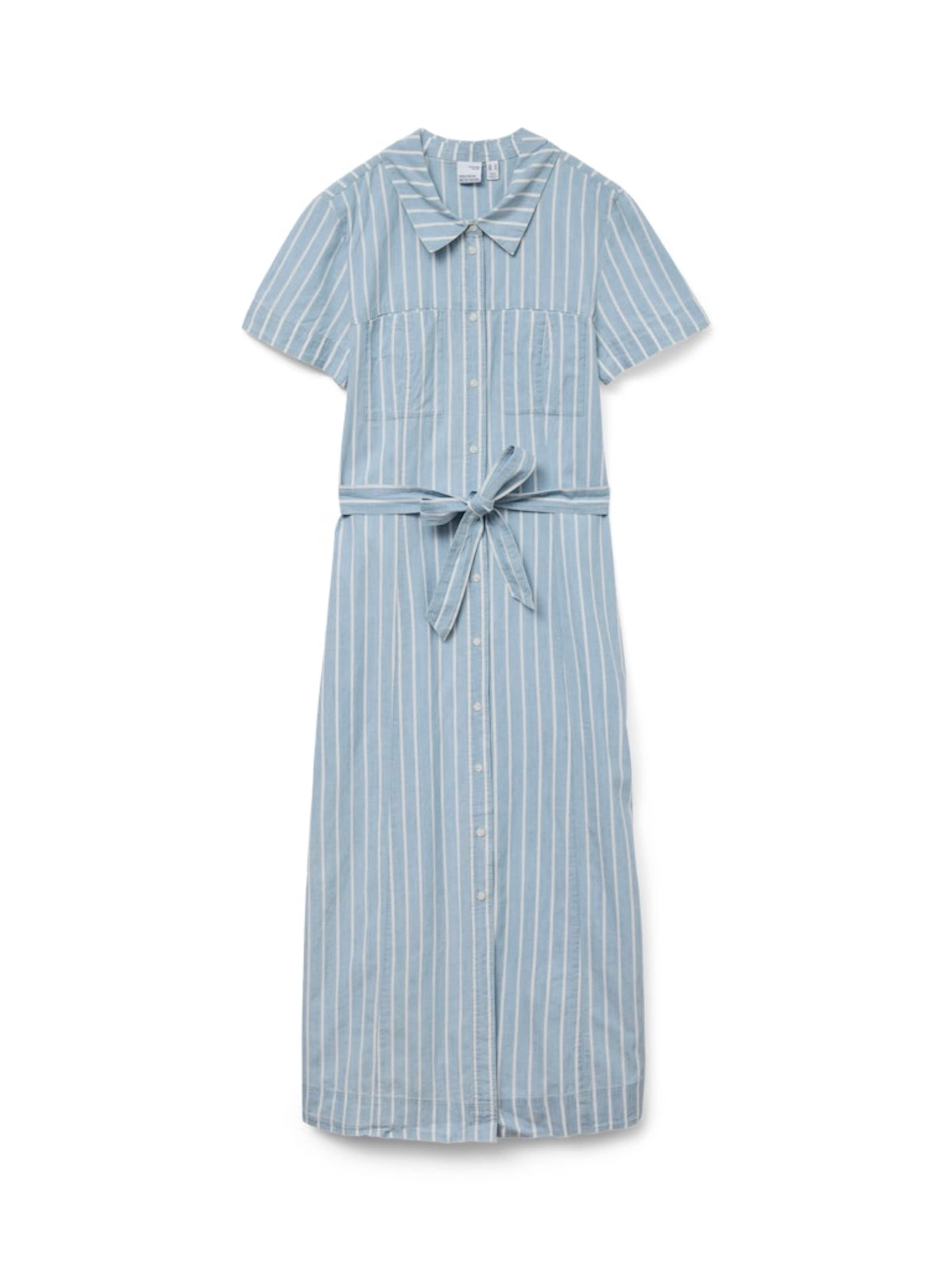 VERO MODA Košilové šaty 'VMVIO' – modrá: přední strana