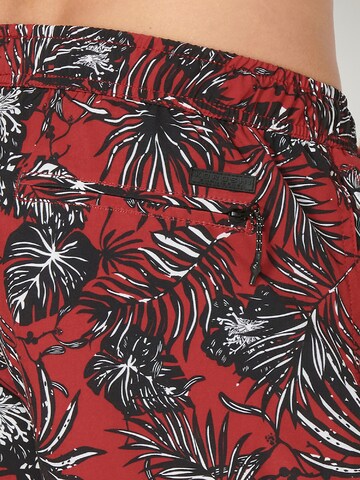 KOROSHI - Calções de banho em vermelho