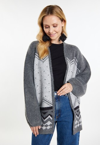 usha FESTIVAL Knit cardigan in Grey: front