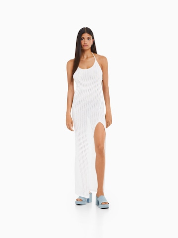Bershka Knit dress in White