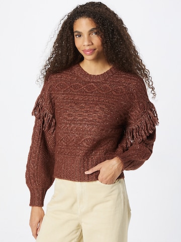ONLY Sweater 'WANDA' in Brown: front