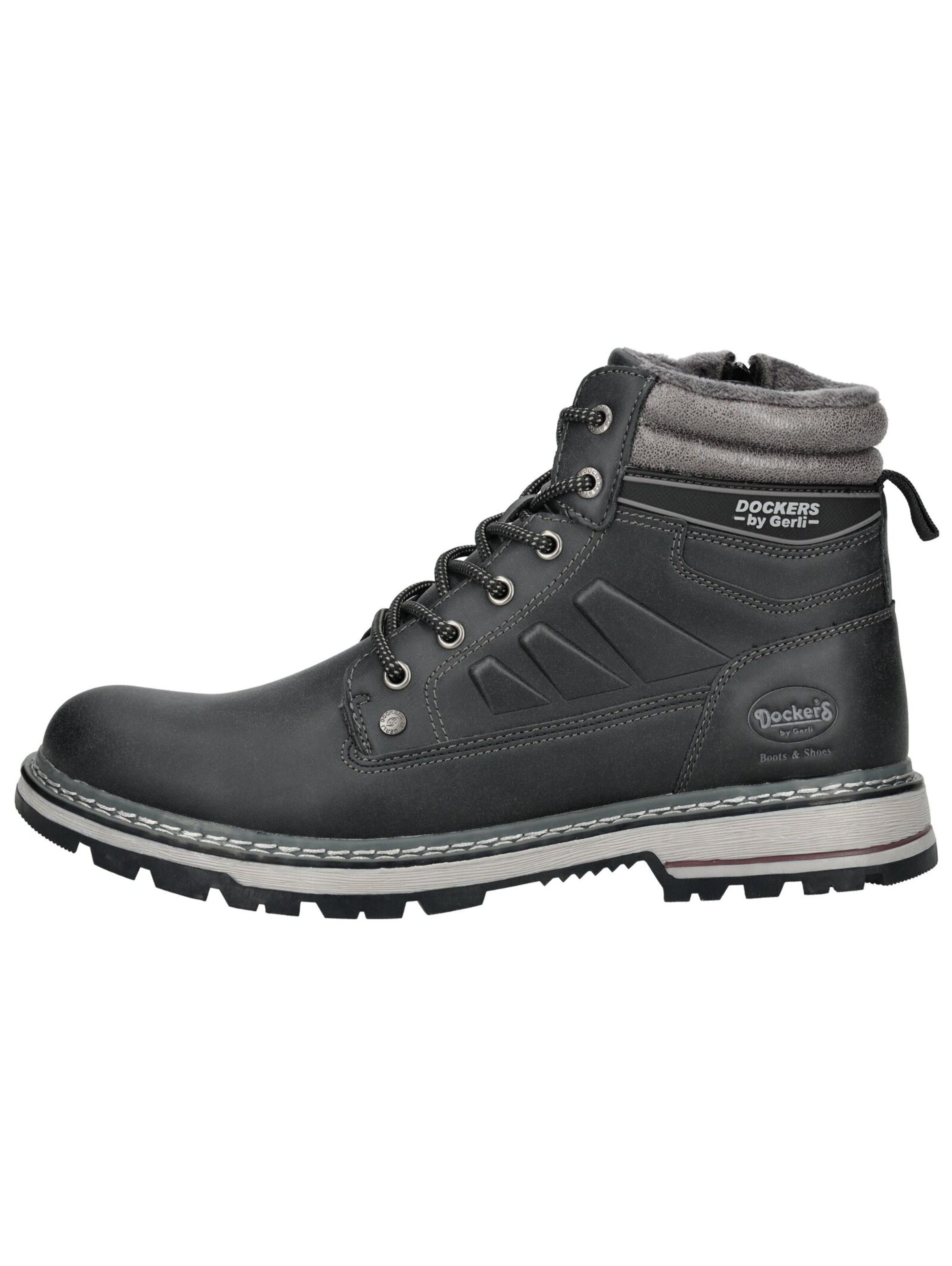 Bottes à lacets Dockers by Gerli en noir