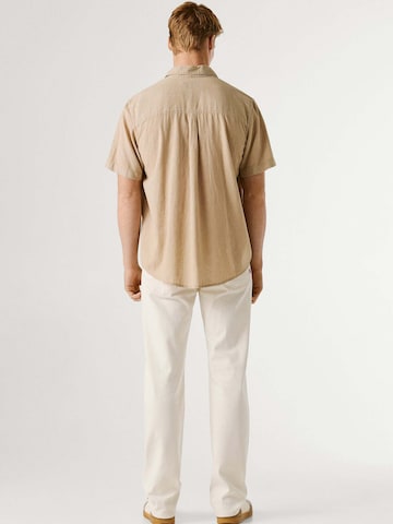 Pepe Jeans Regular fit Button Up Shirt 'Percy' in Beige