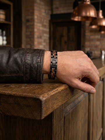 Holzwerk Bracelet 'TREIBSEE' in Silver: front