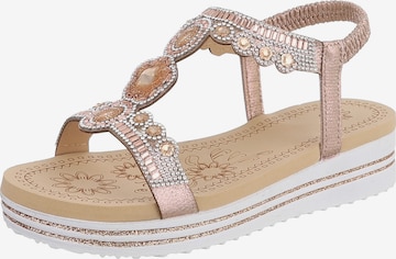 Ital-Design Sandale in Beige: Vorderseite