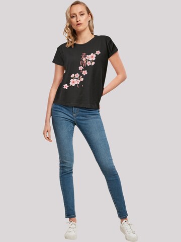 T-shirt 'Kirschblüten' F4NT4STIC en noir