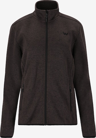 Whistler Athletic Fleece Jacket 'Maleo' in Brown: front