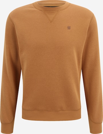 G-Star RAW Sweatshirt 'Premium core' in Bruin: voorkant