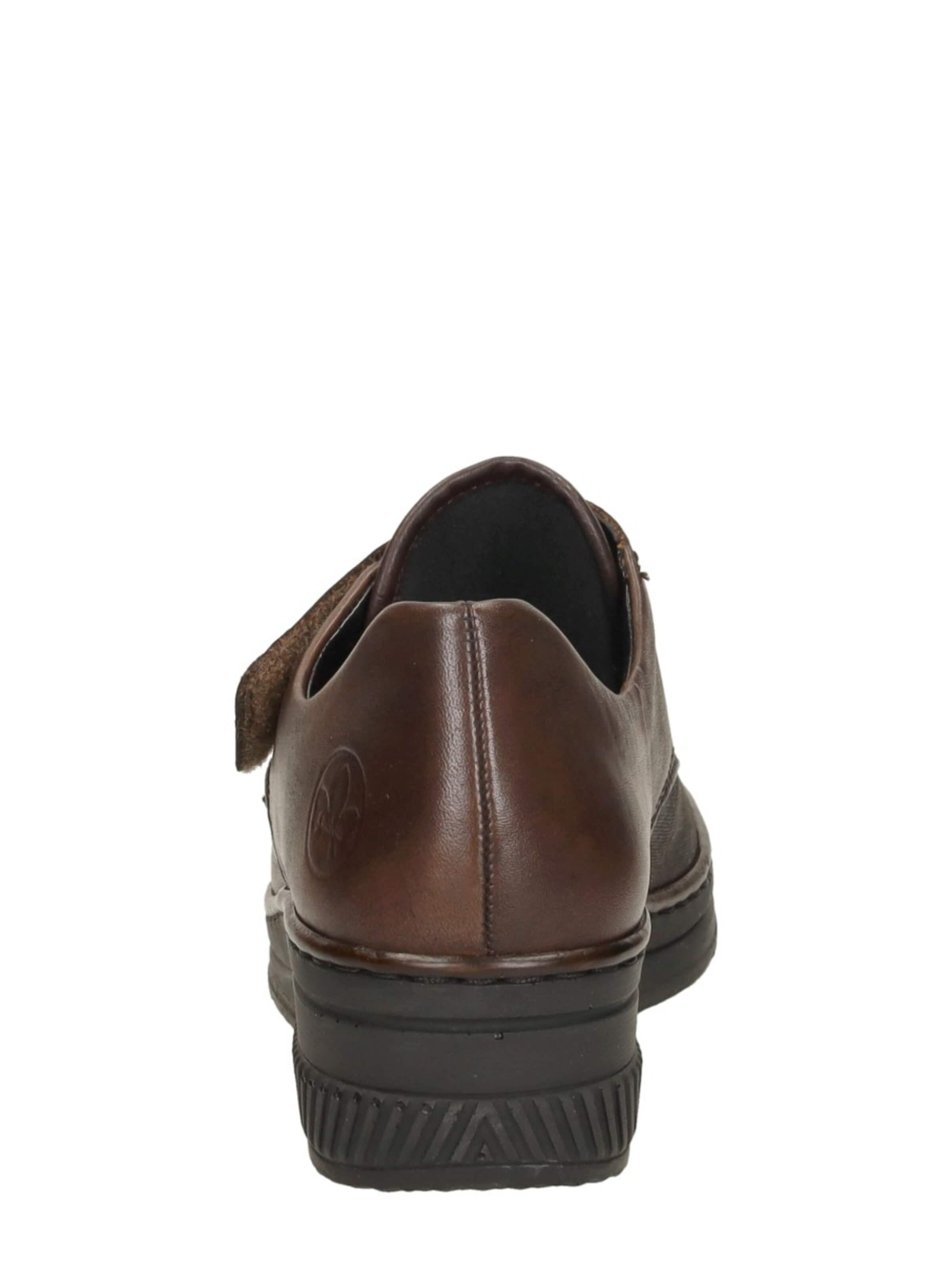 Rieker Slip-ons 'Klittenband' in Brown