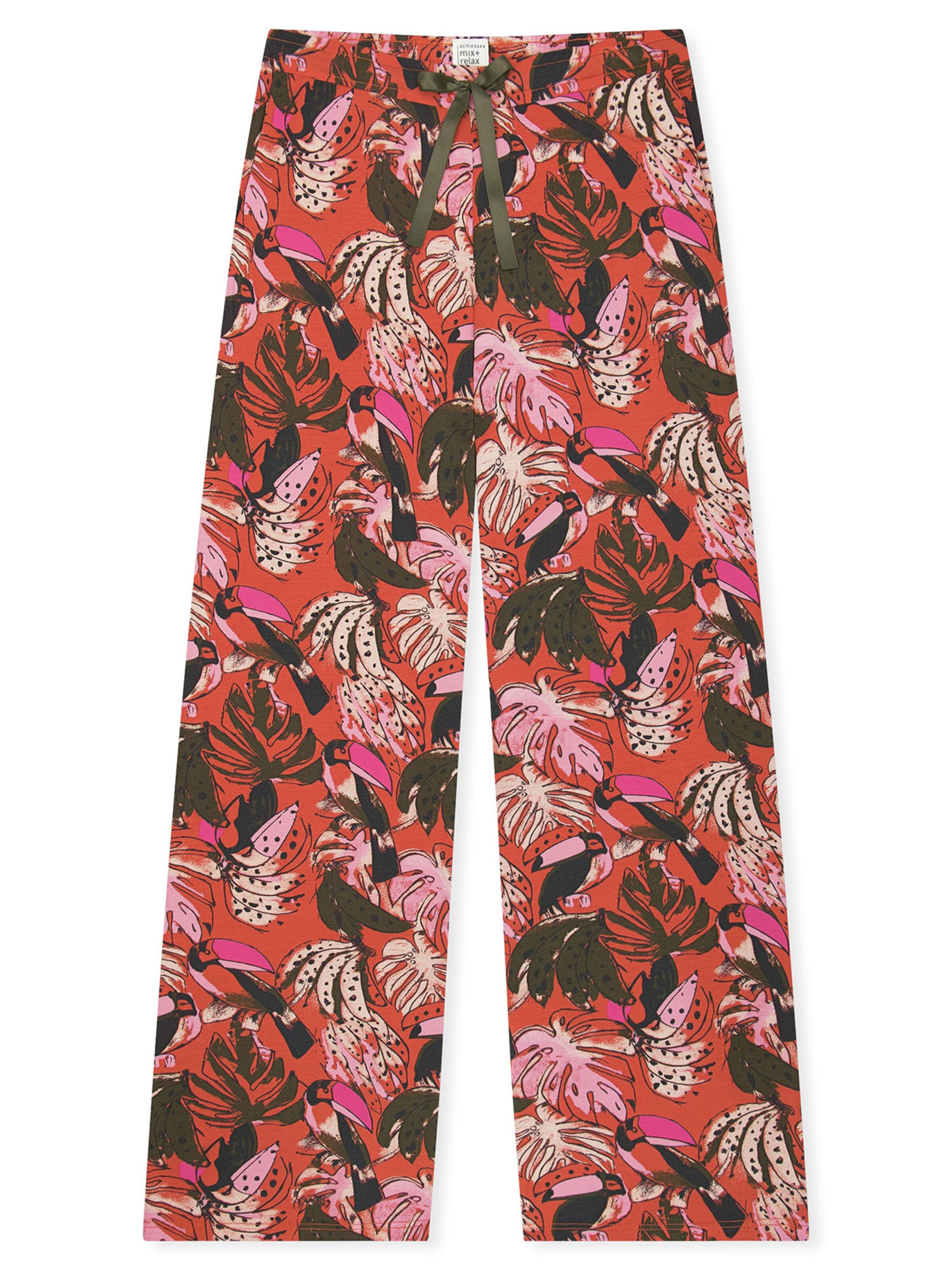 SCHIESSER - Pantalón de pijama ' Mix Relax ' en naranja: frente