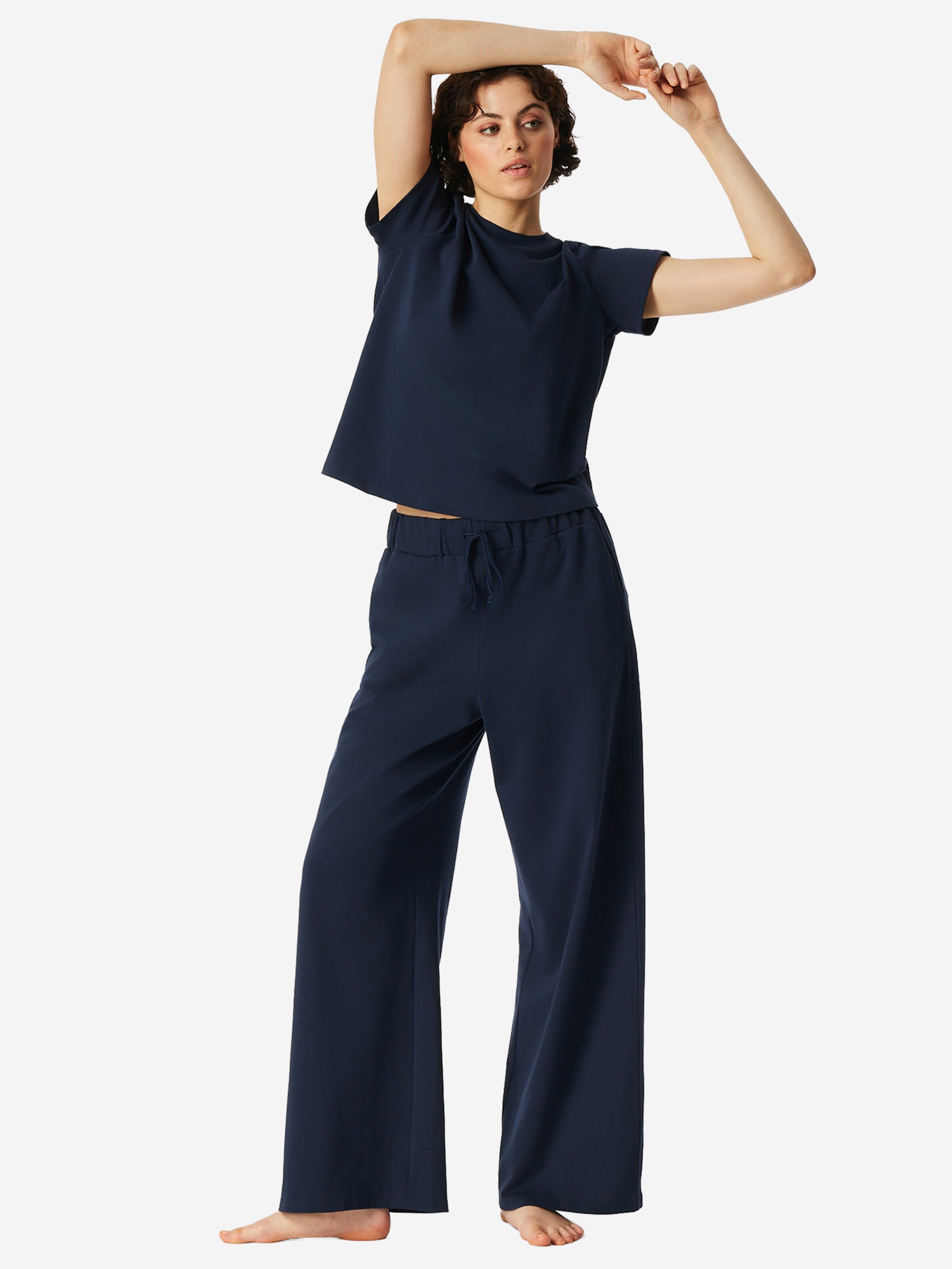 SCHIESSER Pyjamabroek ' SCHIESSER 150 YEARS ' in Blauw