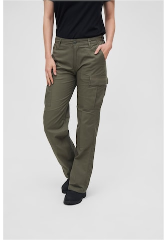 Brandit Slim fit Cargo Pants in Green: front
