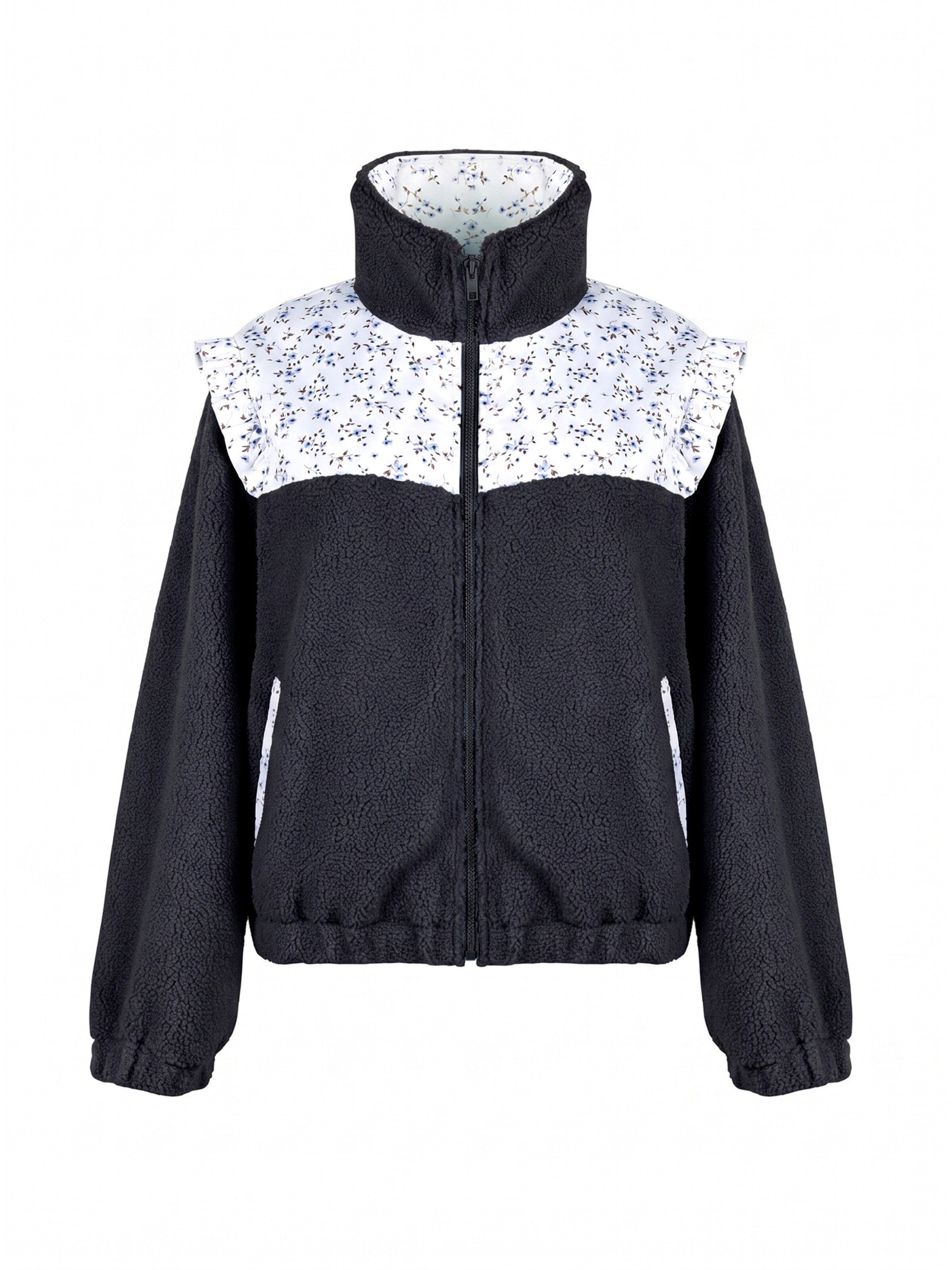 Imily Bela Fleece jas in Blauw: voorkant