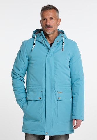 Parka d’hiver Schmuddelwedda en bleu : devant