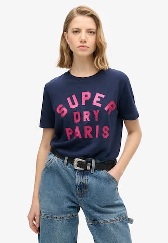 Superdry Μπλουζάκι σε μπλε: μπροστά