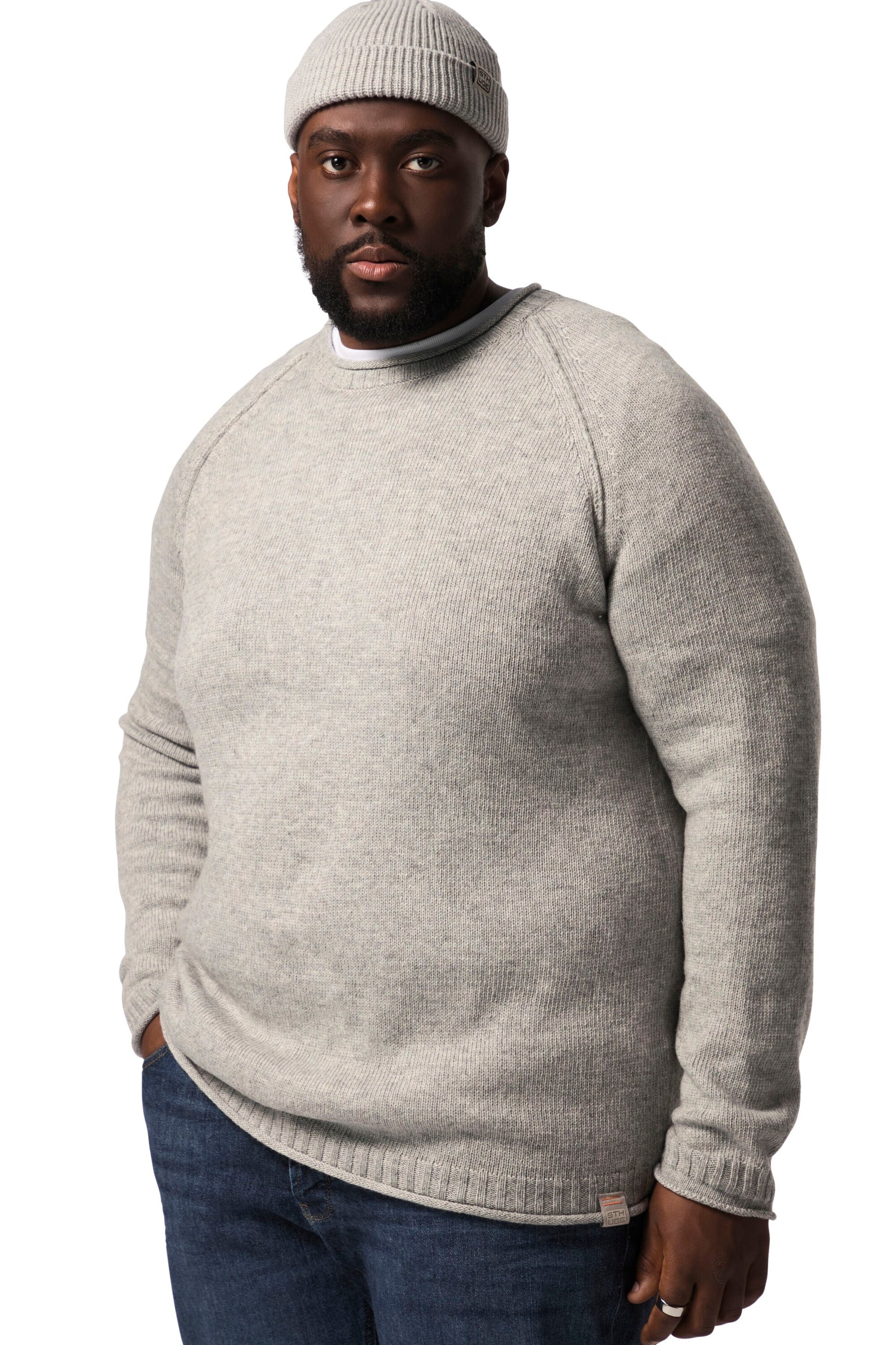 STHUGE Pullover in Grau: Vorderseite