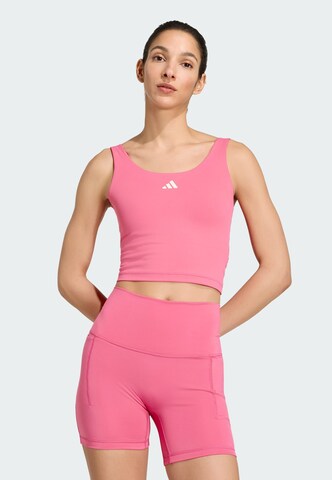 ADIDAS PERFORMANCE Бюстие Спортен топ 'Studio All Me' в розово: отпред