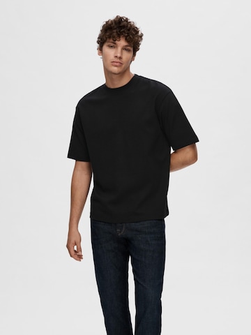 SELECTED HOMME Shirt 'OSCAR' in Zwart: voorkant