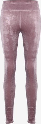 Reebok Skinny Workout Pants in Purple: front