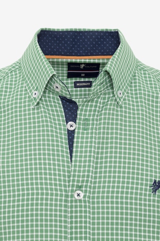 DENIM CULTURE - Ajuste regular Camisa 'LUIZ' en verde