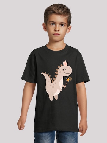 F4NT4STIC Shirt 'Süßer Mädchen Dinosaurier' in Zwart: voorkant