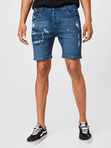 BRAVE SOUL Regular Shorts 'MUNICH' in Blau: Vorderseite