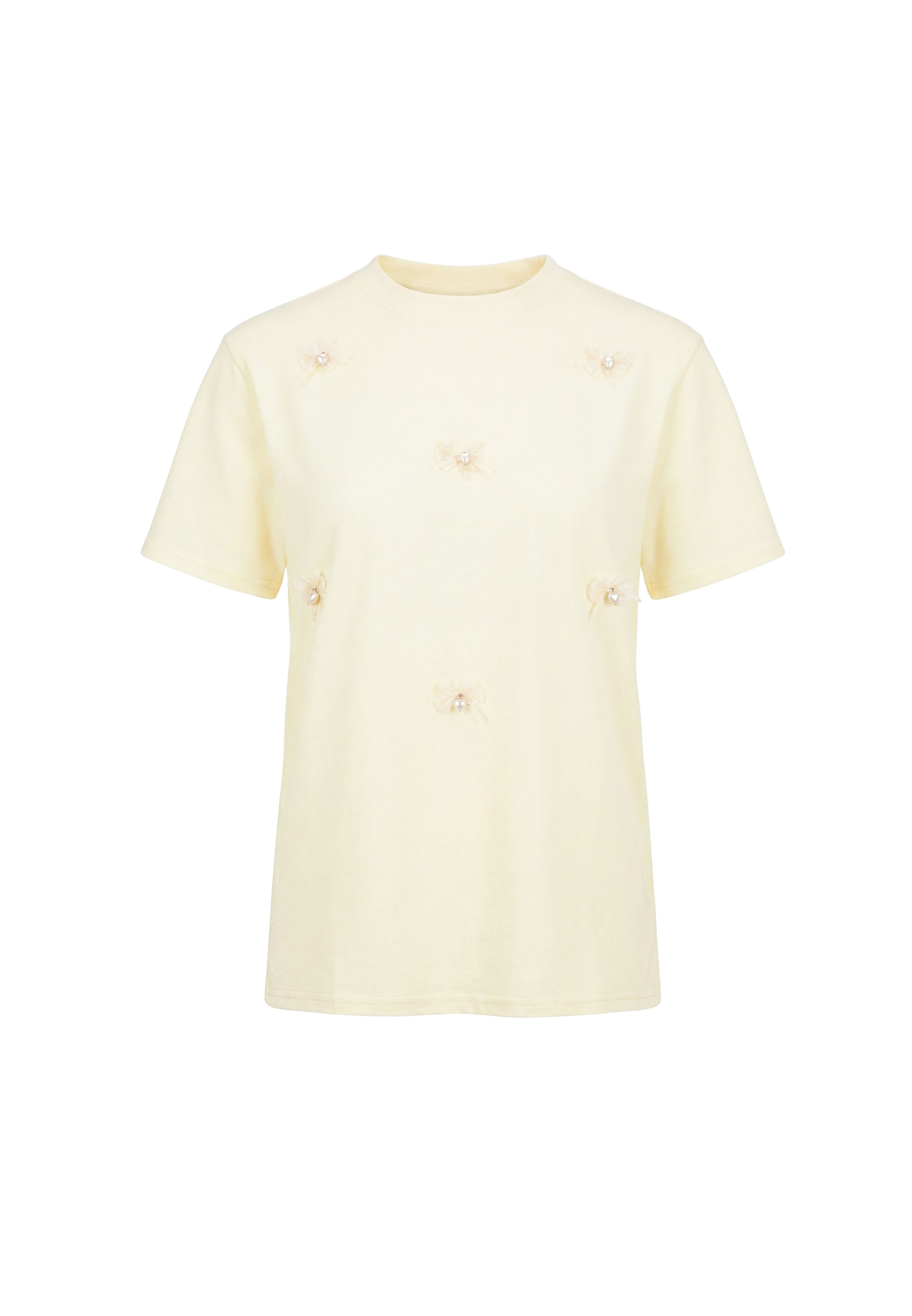 MYMO Camisa 'Pop' em S em amarelo pastel / branco pérola, Vista do artigo