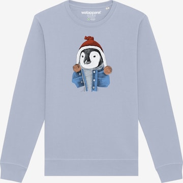 Watapparel Sweatshirt 'Pinguin' in Blauw: voorkant