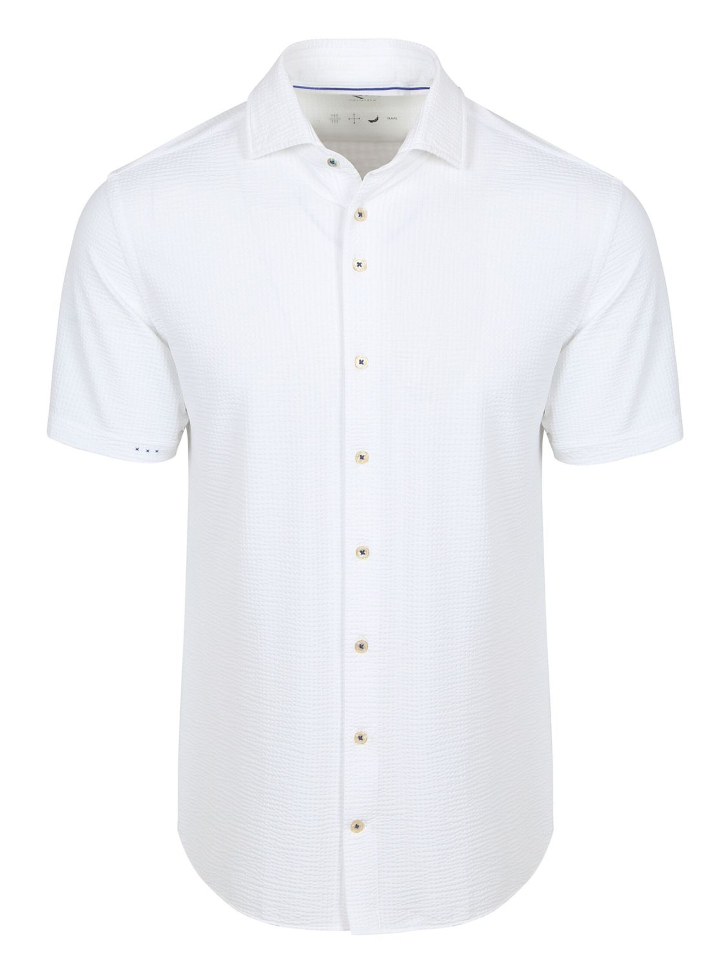 R2 Amsterdam Regular fit Button Up Shirt in White: front